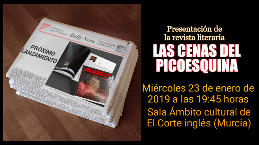 Invitación al acto de presentación de la Revista literaria «Las cenas del Picoesquina»